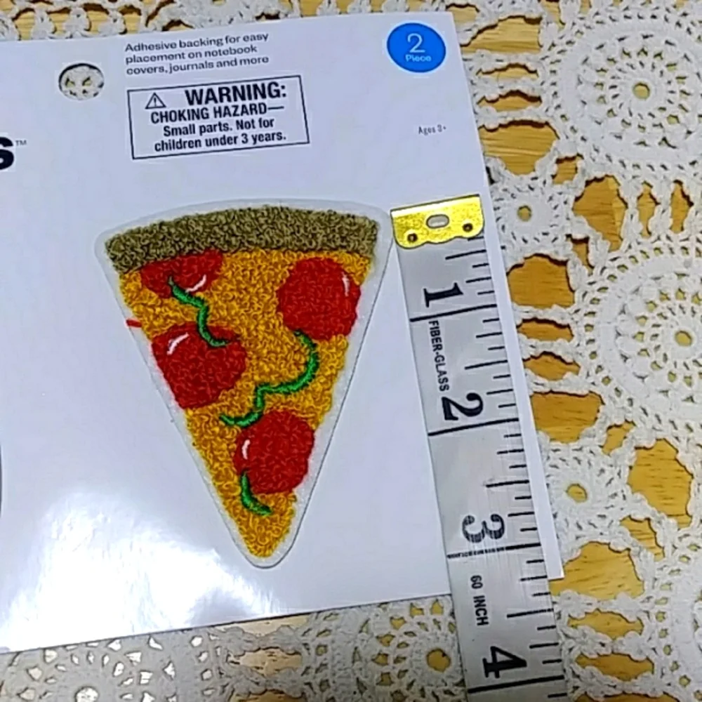 Room Essentials Iron On set, Hot Dog and Pizza Patch Set NWOT